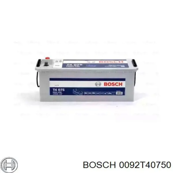 0092T40750 Bosch batería de arranque