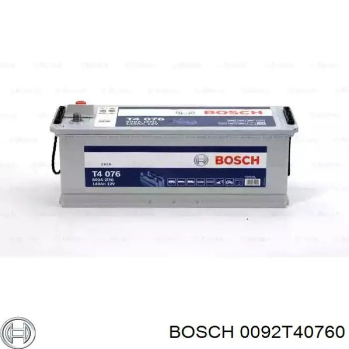 0092T40760 Bosch batería de arranque