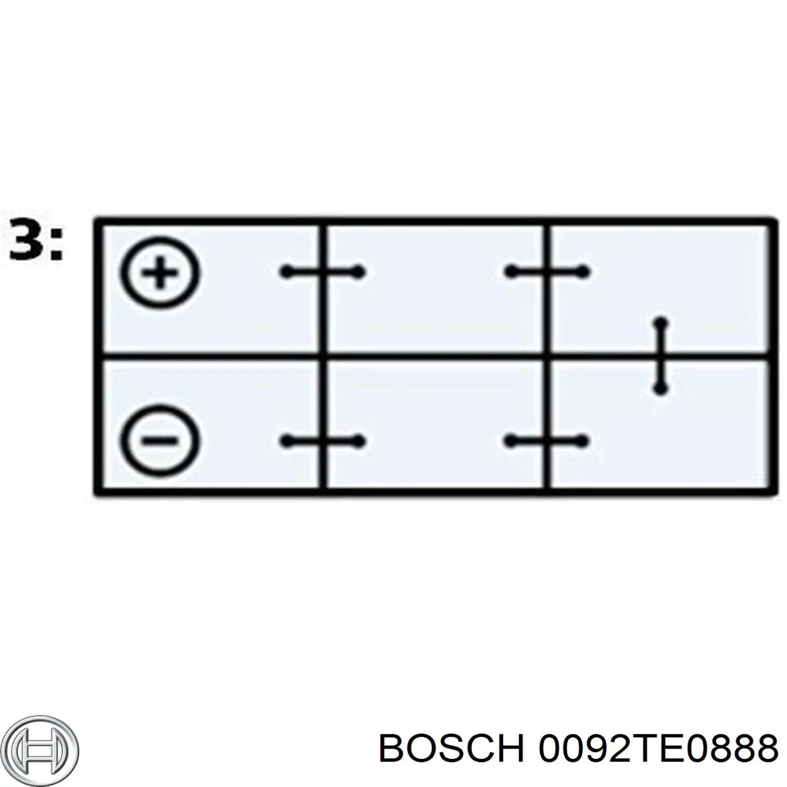 0092TE0888 Bosch batería de arranque