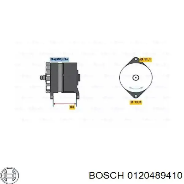 0120-489-410 Bosch alternador