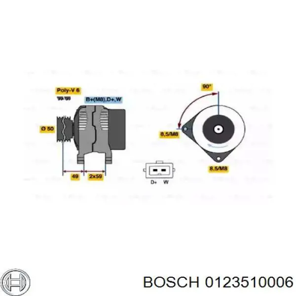 0123510006 Bosch alternador