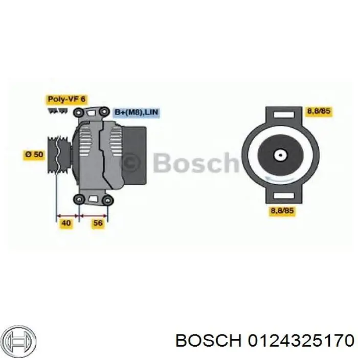 0124325170 Bosch alternador