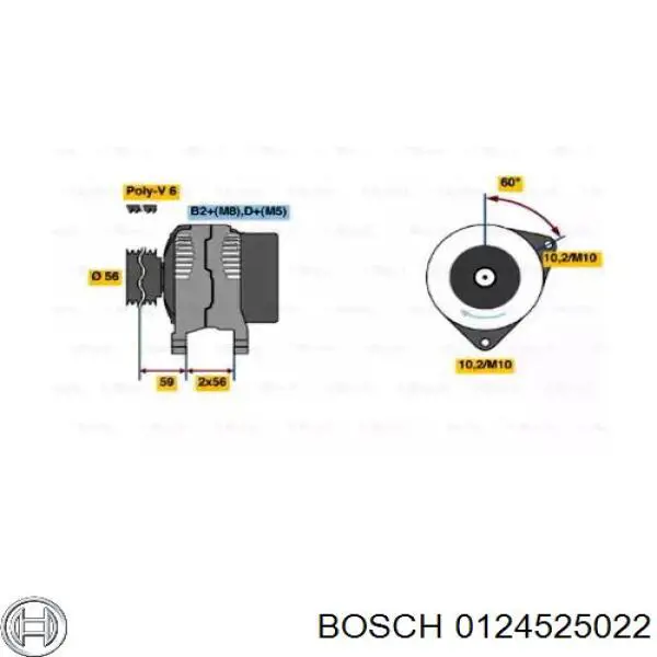 0124525022 Bosch alternador