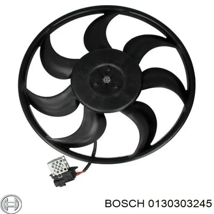 0130303245 Bosch ventilador (rodete +motor refrigeración del motor con electromotor completo)