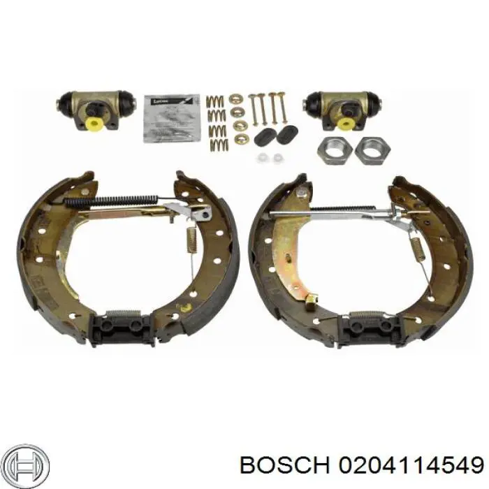 0204114549 Bosch zapatas de frenos de tambor traseras