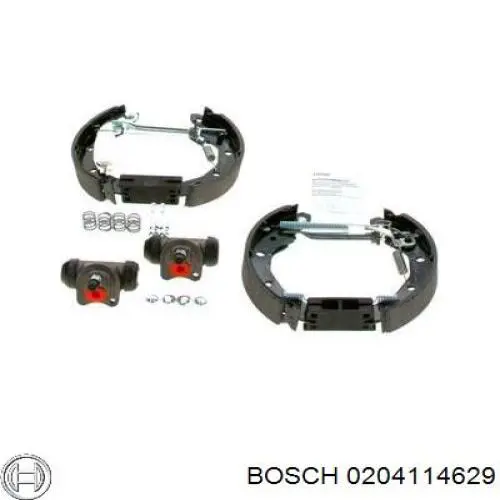 0204114629 Bosch juego de zapatas de frenos de tambor, con cilindros, completo