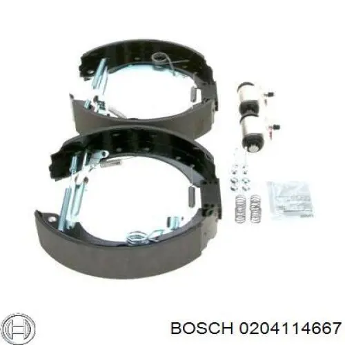 0204114667 Bosch zapatas de frenos de tambor traseras