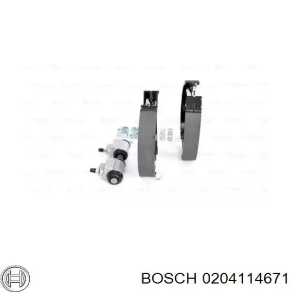 0 204 114 671 Bosch zapatas de frenos de tambor traseras