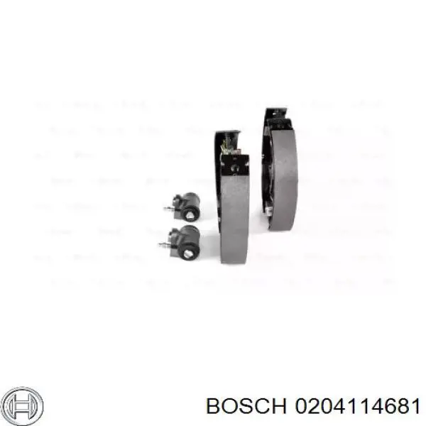 0204114681 Bosch zapatas de frenos de tambor traseras