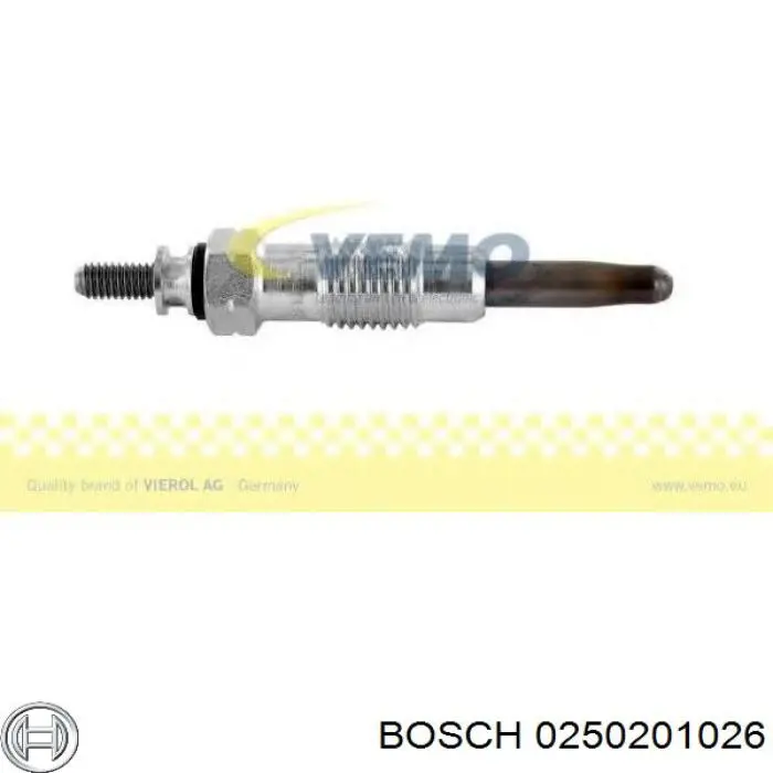 0 250 201 026 Bosch bujía de incandescencia