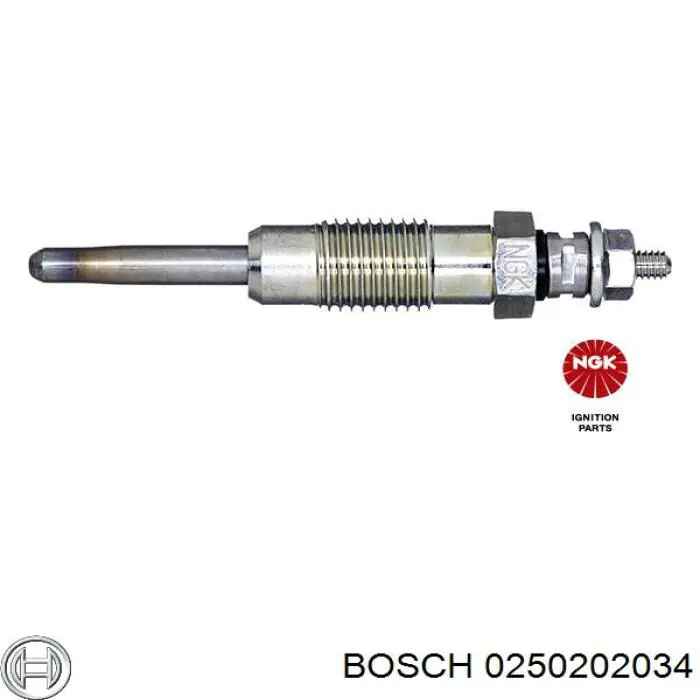 0 250 202 034 Bosch bujía de incandescencia