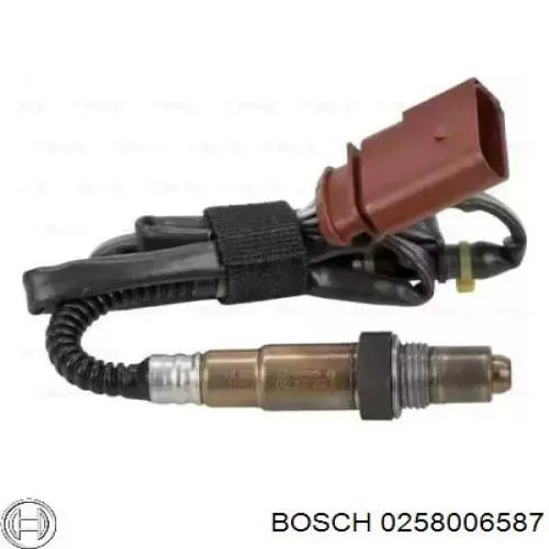 0258006587 Bosch sonda lambda, sensor de oxígeno despues del catalizador izquierdo