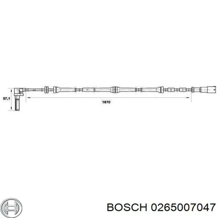 0265007047 Bosch sensor abs delantero derecho