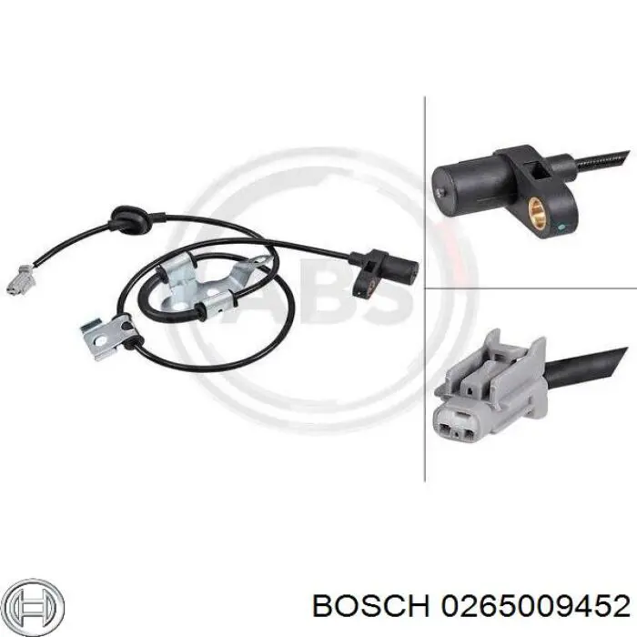 0265009452 Bosch sensor abs delantero izquierdo