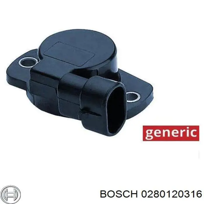 0280120316 Bosch sensor, posición mariposa