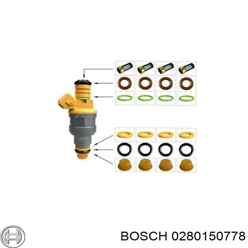 0280150778 Bosch inyector de combustible