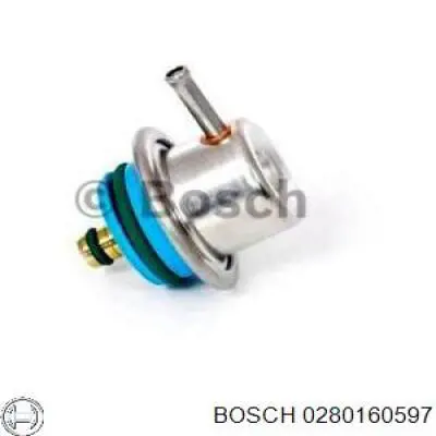 0280160597 Bosch regulador de presión de combustible, rampa de inyectores