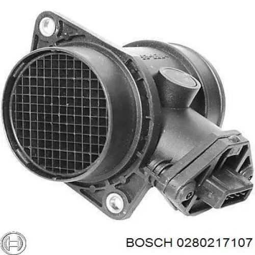 0280217107 Bosch sensor de flujo de aire/medidor de flujo (flujo de aire masibo)