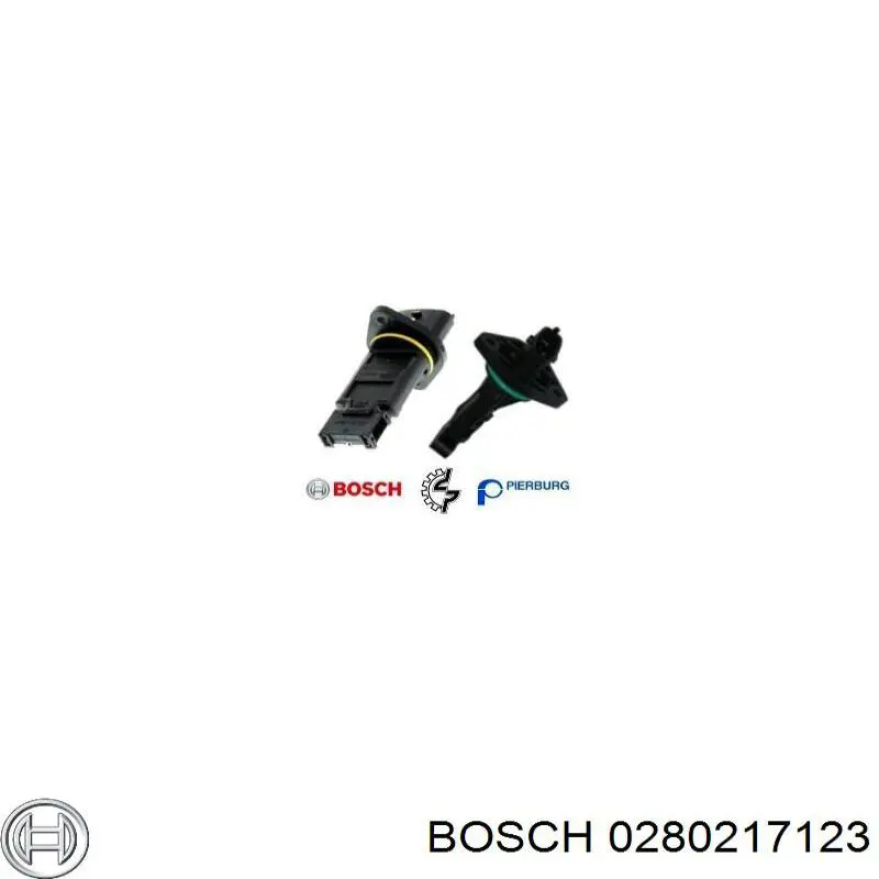 0280217123 Bosch sensor de flujo de aire/medidor de flujo (flujo de aire masibo)