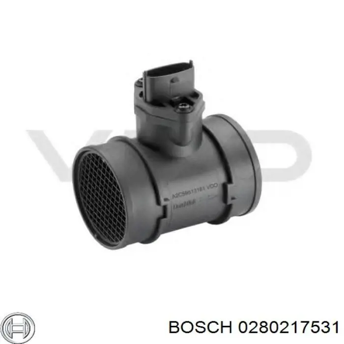 0280217531 Bosch sensor de flujo de aire/medidor de flujo (flujo de aire masibo)