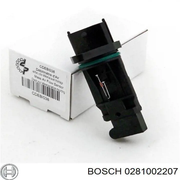 0281002207 Bosch sensor de flujo de aire/medidor de flujo (flujo de aire masibo)