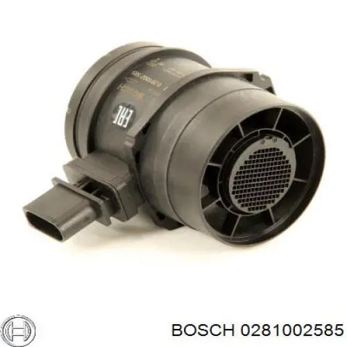 0281002585 Bosch sensor de flujo de aire/medidor de flujo (flujo de aire masibo)