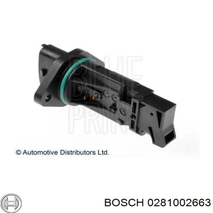 0281002663 Bosch sensor de flujo de aire/medidor de flujo (flujo de aire masibo)