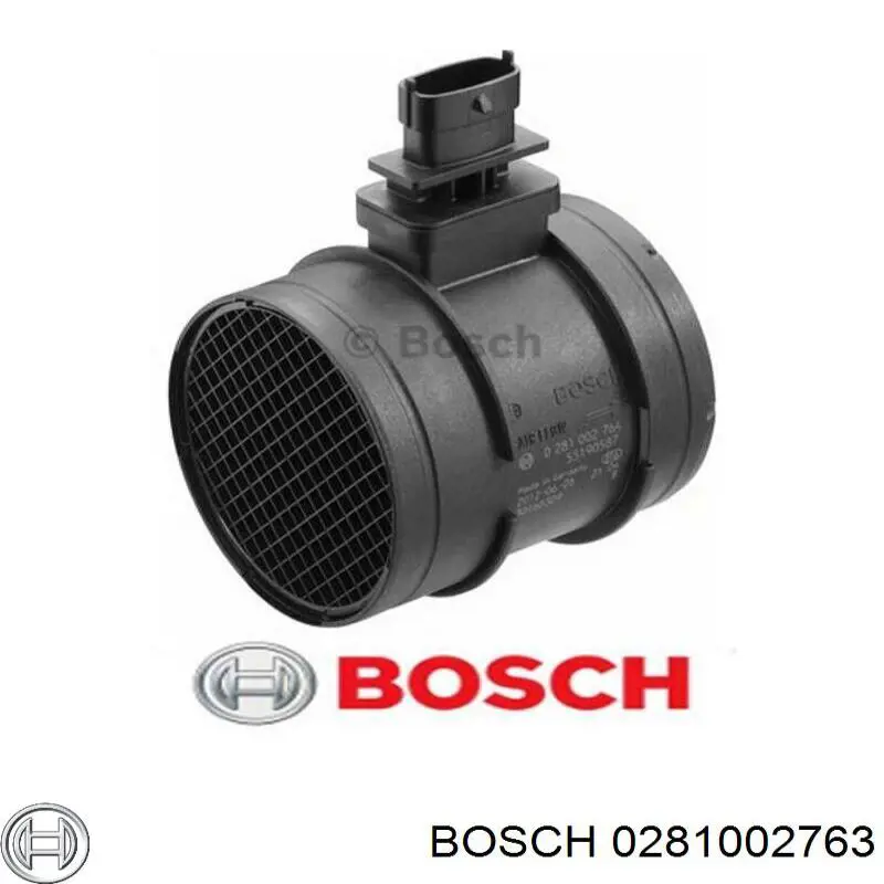 0281002763 Bosch sensor de flujo de aire/medidor de flujo (flujo de aire masibo)