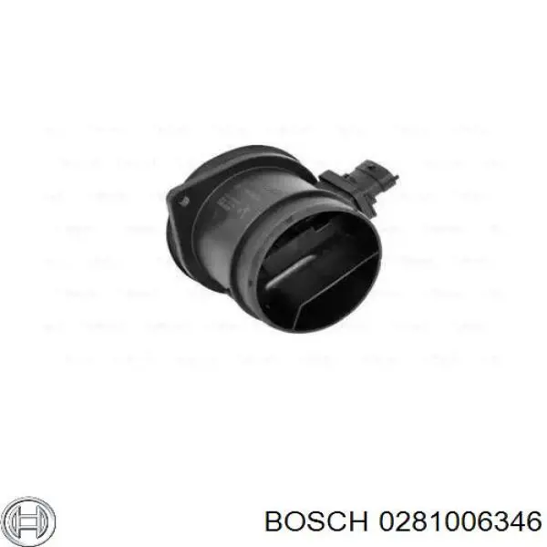 0281006346 Bosch sensor de flujo de aire/medidor de flujo (flujo de aire masibo)