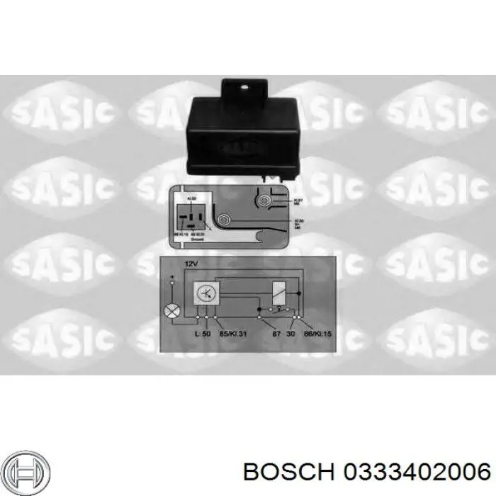 0333402006 Bosch relé de bujía de precalentamiento