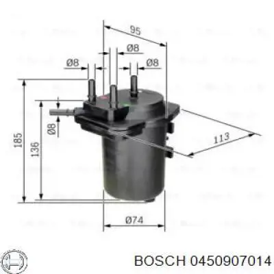 0450907014 Bosch filtro combustible