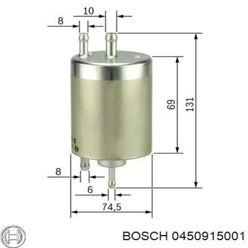 0450915001 Bosch filtro combustible