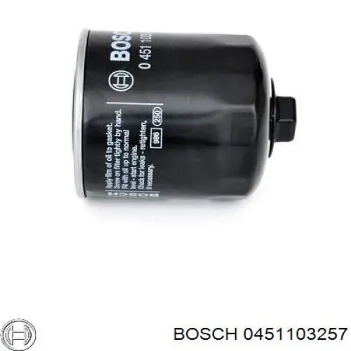 0451103257 Bosch filtro de aceite