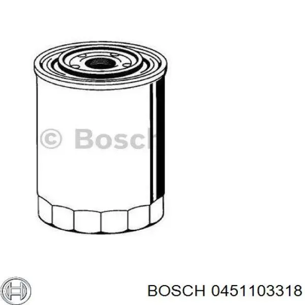 0451103318 Bosch filtro de aceite