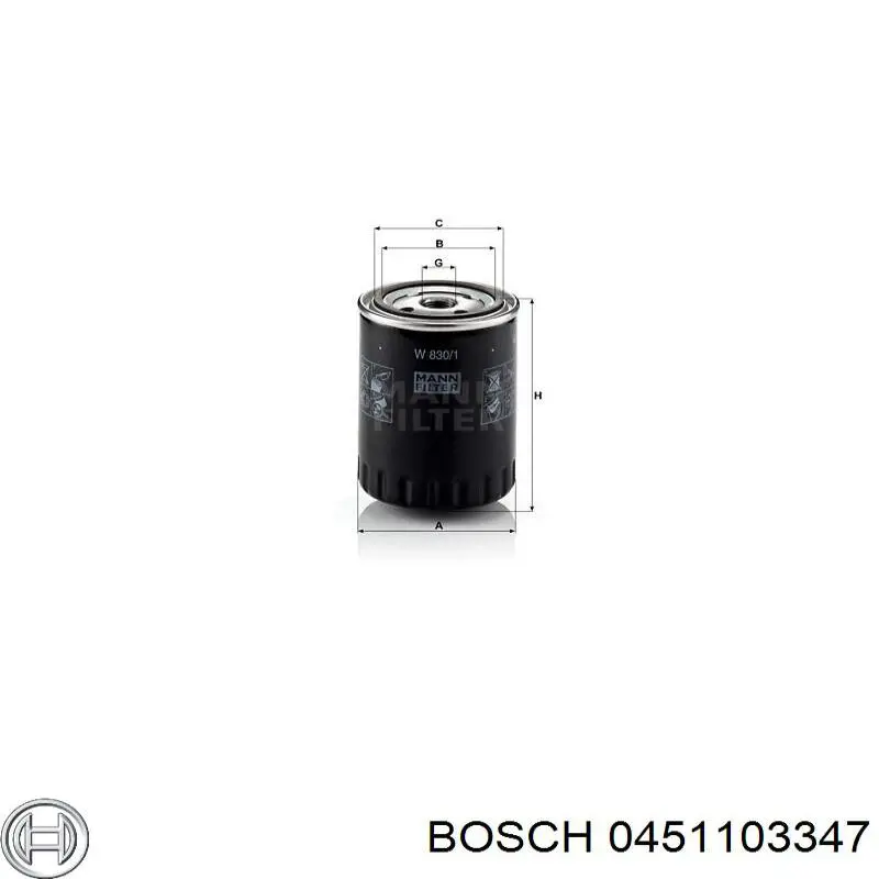 0451103347 Bosch filtro de aceite