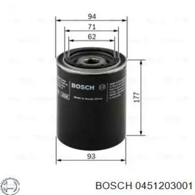 0451203001 Bosch filtro de aceite