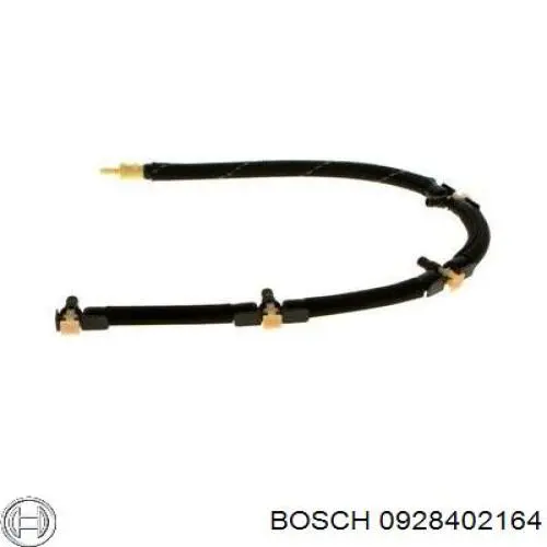 0928402164 Bosch tubo de combustible atras de las boquillas