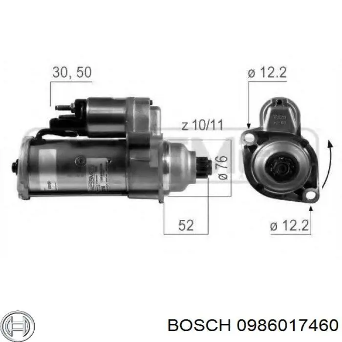 0986017460 Bosch motor de arranque