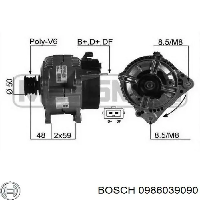 0986039090 Bosch alternador