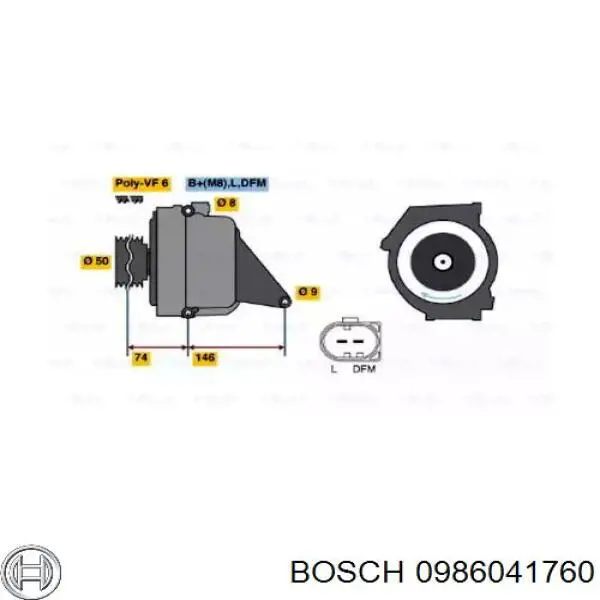 0986041760 Bosch alternador