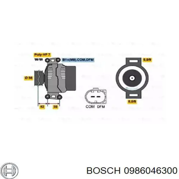 0986046300 Bosch alternador