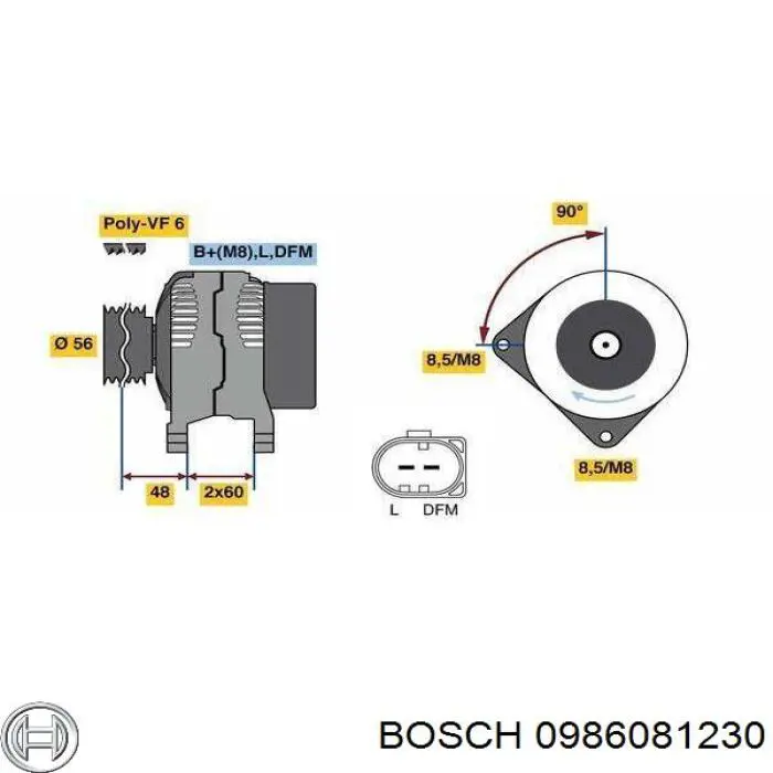 0986081230 Bosch alternador