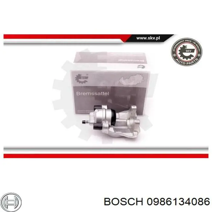 0 986 134 086 Bosch pinza de freno trasera izquierda