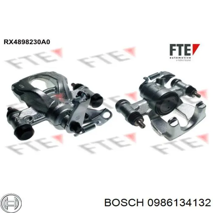 0986134132 Bosch pinza de freno trasera izquierda