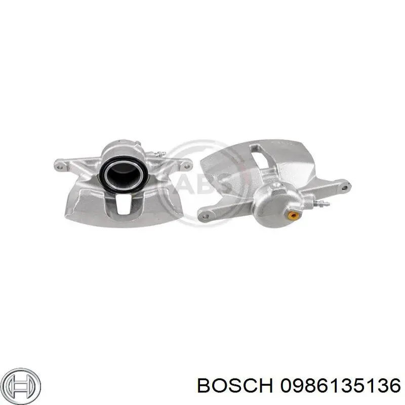 0986135136 Bosch pinza de freno delantera derecha