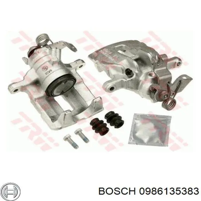 0986135383 Bosch pinza de freno trasero derecho