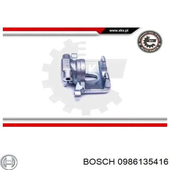 0986135416 Bosch pinza de freno trasero derecho