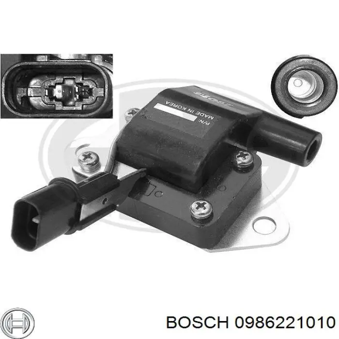 0986221010 Bosch bobina de encendido