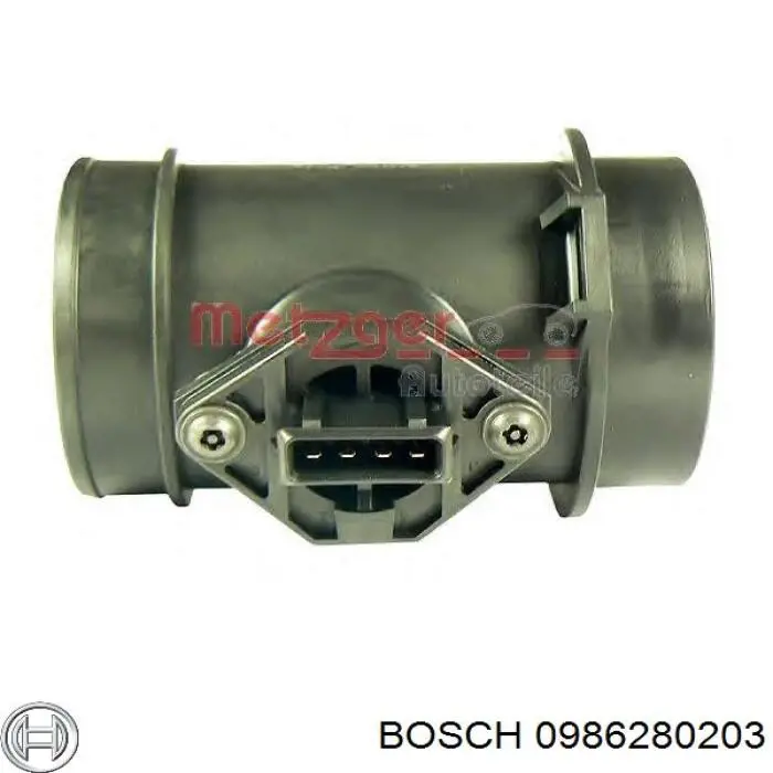 0986280203 Bosch sensor de flujo de aire/medidor de flujo (flujo de aire masibo)