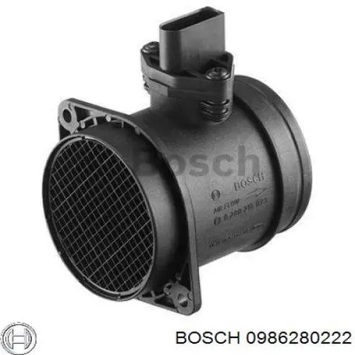 0986280222 Bosch sensor de flujo de aire/medidor de flujo (flujo de aire masibo)